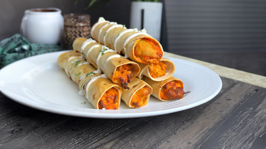 Healthy Air Fryer Buffalo Chicken Taquitos